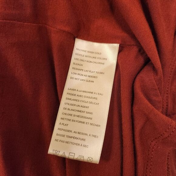 Free People Hayley Midi Dress in Russet Acorn Burnt Orange NWOT - Picture 8 of 9